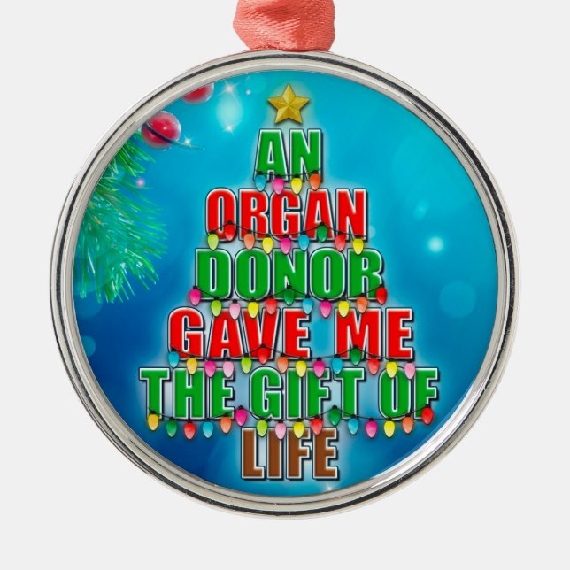 En organdonator gav mig gåva från Life Julgran Julgransprydnad Metall (Framsidan)