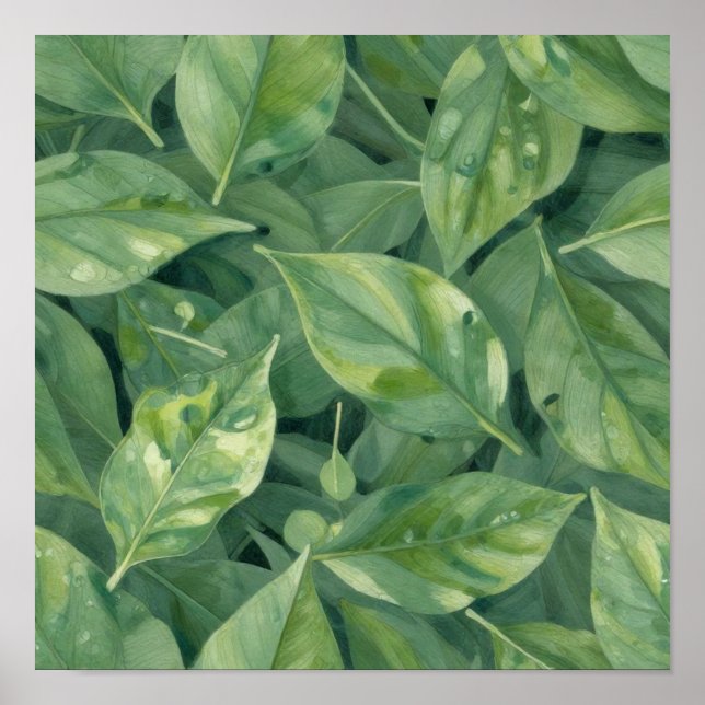 En organisk botanisk gobeläng poster (Framsidan)