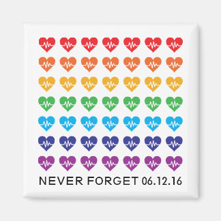 En Orlando One Pulse Rainbow 49 Hearts Magnet