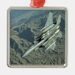 En örn för strejka för US-flygvapen F-15E Julgransprydnad Metall