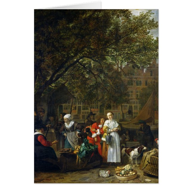 En ört marknadsför i Amsterdam Hälsningskort (Framsidan)
