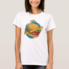 En ostburgerplan med pizza Rocket T Shirt