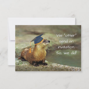 En Otters Grads Förfest Inbjudan Inklusionskort