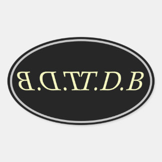 en ovalt klistermärke