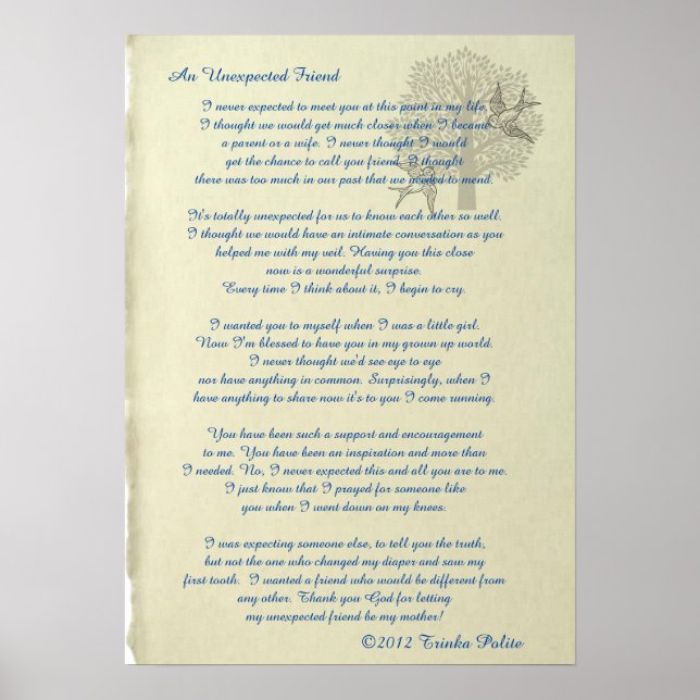 En oväntad vän ©2012 Trinka Polite (poster) Poster (Framsidan)