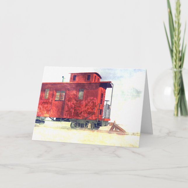En övergiven caboose kort (Framsida)