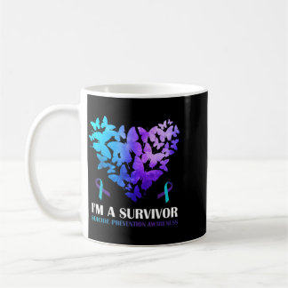 En överlevnadsförebyggande medvetenhet Fjäril Hjär Kaffemugg