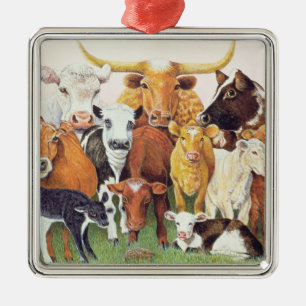 En överraska främling julgransprydnad metall