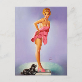 En överraskande konst från Figur Pin Up Vykort