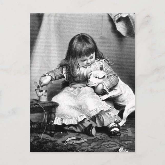 En ovillig patientbild av Vintagen Vykort (Framsida)
