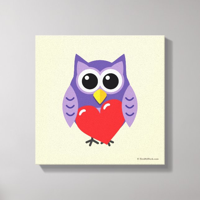 En Owly Kärlek Canvastryck (Framsida)