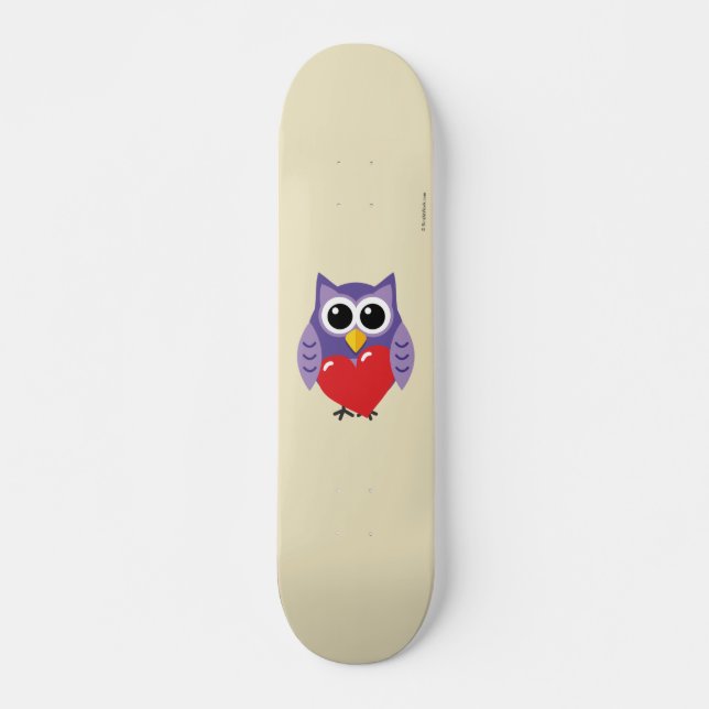 En Owly Kärlek Mini Skateboard Bräda 18,5 Cm (Framsida)