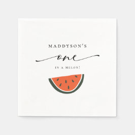 En på Melon 1:a födelsedag Party Napkins Pappersservett