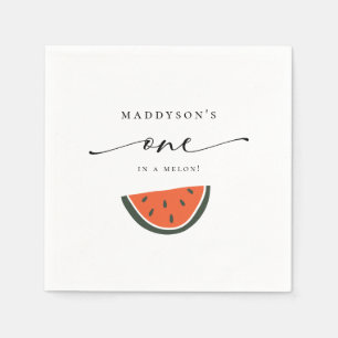 En på Melon 1:a födelsedag Party Napkins Pappersservett