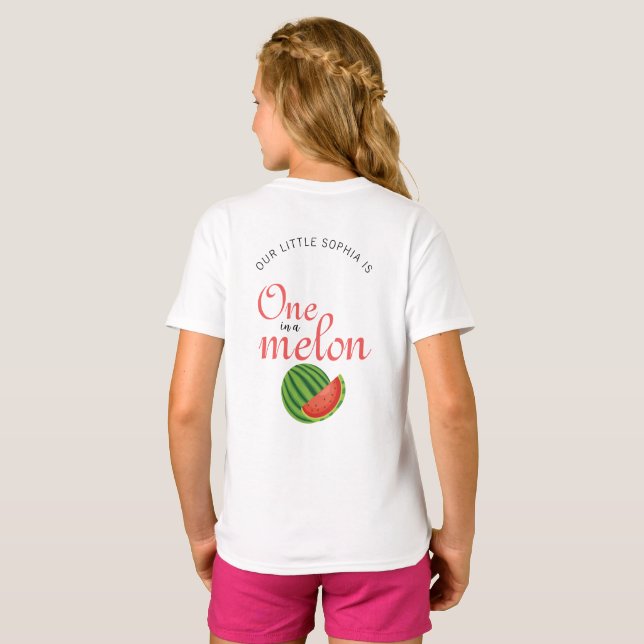 En på Melon 1:a födelsedag Party T Shirt (Hel baksida)