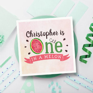 En på Melon 1:a födelsedagen Pappersservett