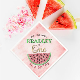 En på Melon 1:a födelsedagen Pappersservett