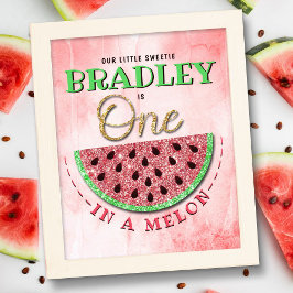 En på Melon 1:a födelsedagen Poster