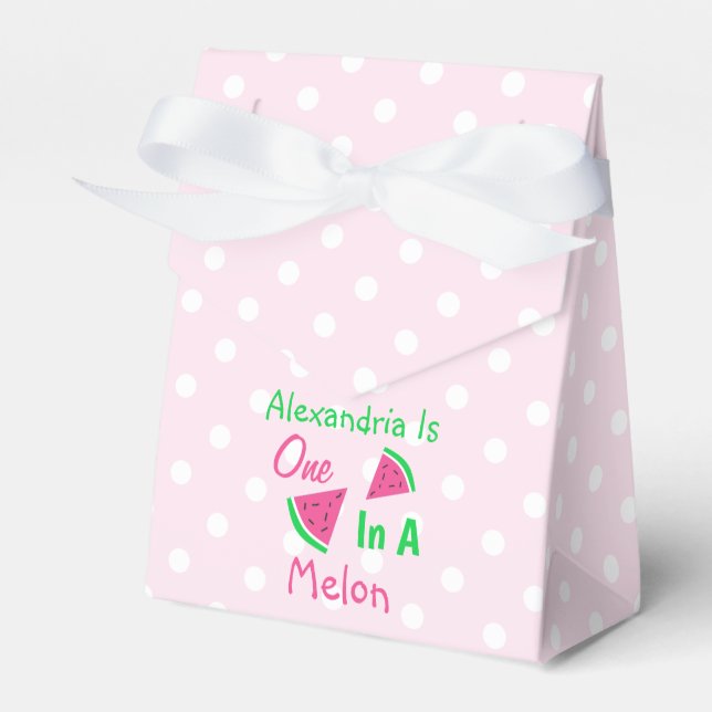 En på Melon 1:a födelsedagen Presentaskar (Framsidan Sidan)