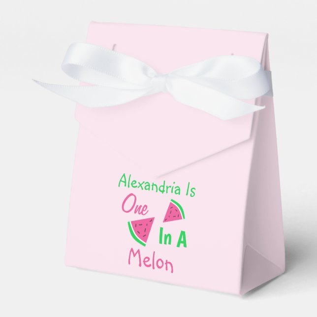 En på Melon 1:a födelsedagen Presentaskar (Framsidan Sidan)