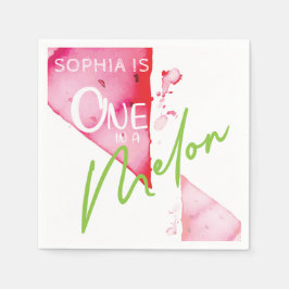 En på Melon Birthday Pappersservett