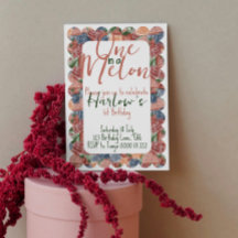 En på Melon First Birthday - Summer vibes Invit