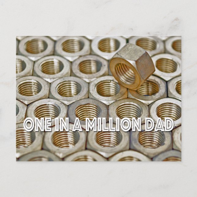 En på miljonen Nöt Far dag Vykort (Framsida)