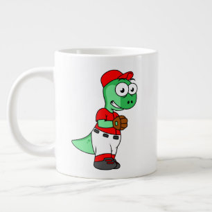En Pachycephalosaurus Baseball Pitcher. Jumbo Mugg