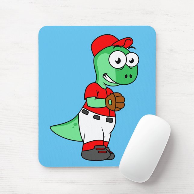 En Pachycephalosaurus Baseball Pitcher. Musmatta (Med mus)