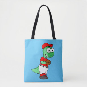 En Pachycephalosaurus Baseball Pitcher. Tygkasse