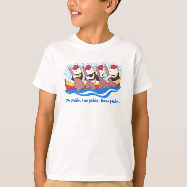 En paddel, två paddlar... tee shirt (Framsida)