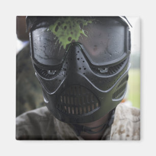En paintballrunda magnet