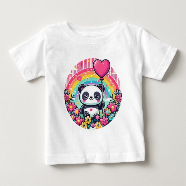 En panda med ett hjärta t shirt (Framsida)