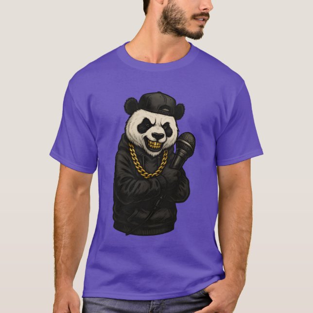 En panda rappare tjej t shirt (Framsida)