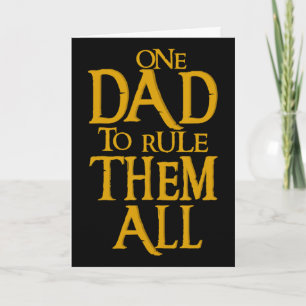 En pappa att styra dem alla Geekpappa Fars dag Gif Kort