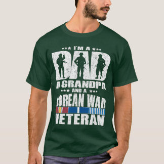 En pappa en farfar och en koreakrigsveteran farför t shirt