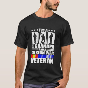 En pappa en farfar och en koreakrigsveteran farför t shirt