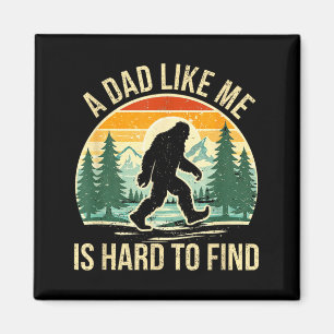 En pappa som är svår att hitta Bigfoot Pappa Rolig Magnet