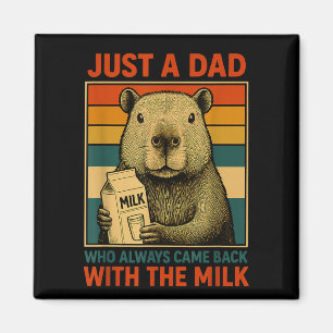En Pappa Som Kom Tillbaka Med Mjölken Fars Dag Magnet
