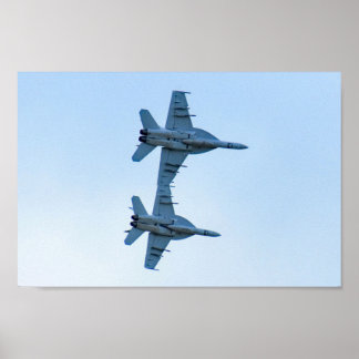 En para av F-18 Superhornets Poster