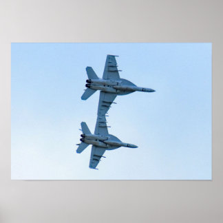 En para av F-18 Superhornets Poster