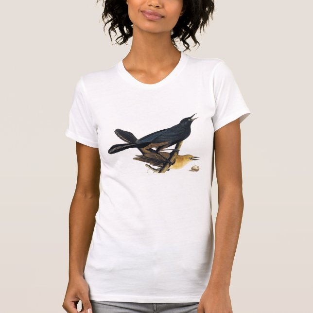 En para av Fartyg-Tailed Grackles T Shirt (Framsida)