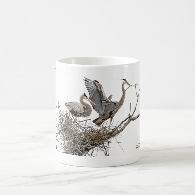 En para av underbara blåttHerons Kaffemugg (Center)