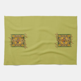 En parallell till en Pear Träd-jul Kökshandduk