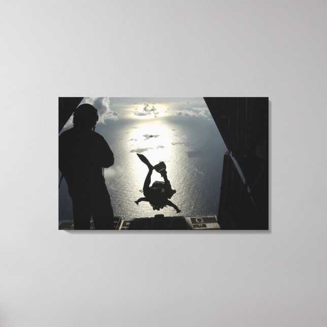 En pararescueman från Luft Force Canvastryck (Framsida)