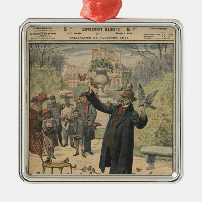 En Parisian typ, fågelcharmöret av Julgransprydnad Metall (Framsidan)