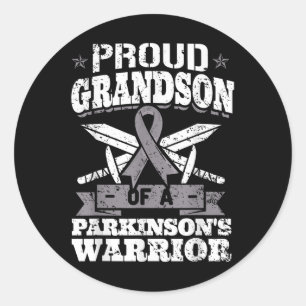 En Parkinsons Warrior Pd Awarenes Runt Klistermärke