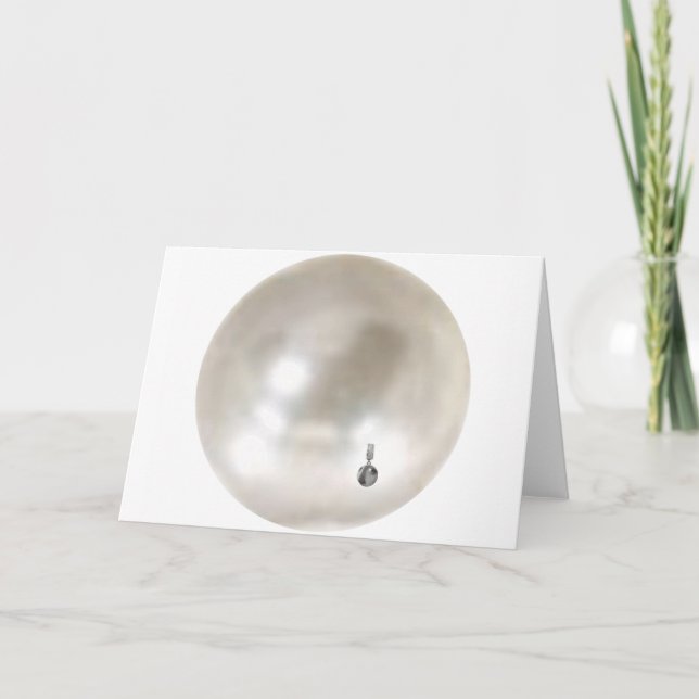 En pärla med ett flickaörhänge kort (Framsida)