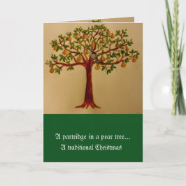 En Partridge i ett Pear Träd-julkort Helgkort