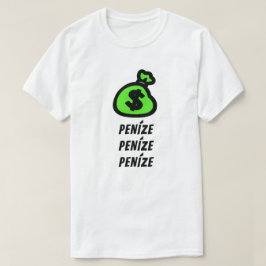 en påse pengar och pengar på tjeckiska t shirt